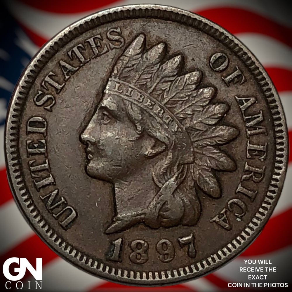 1897 Indian Head Cent Penny  M1964