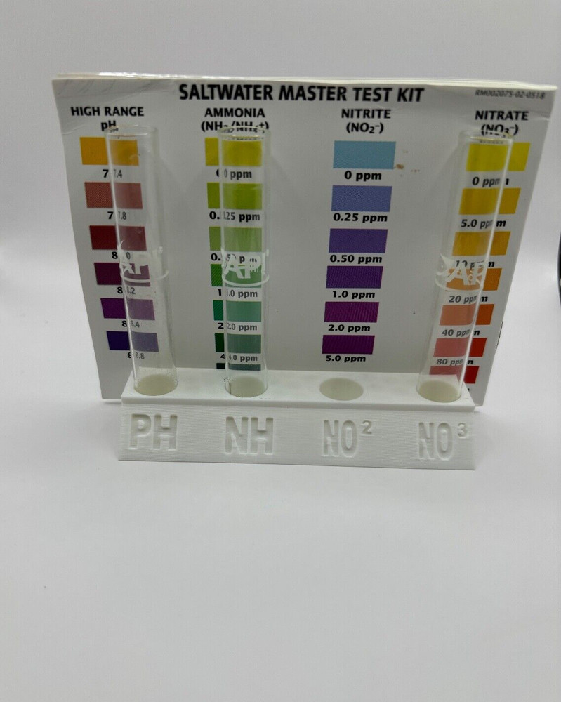 API Aquarium Water Test kit Tube and Reference Card Holder 3D Printed