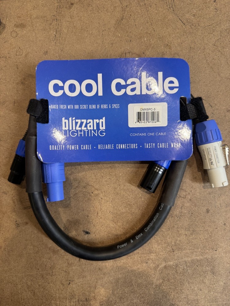 Blizzard Lighting DMX5PC-3, Powercon, 3 ft - Black