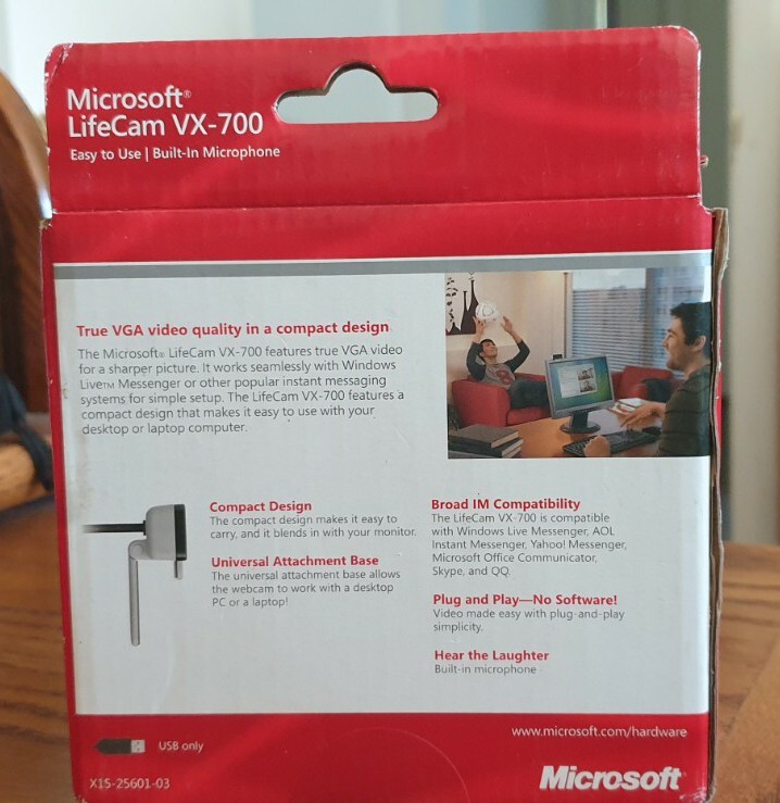 Microsoft LifeCam Web Cam VX-700 Built In Microphone