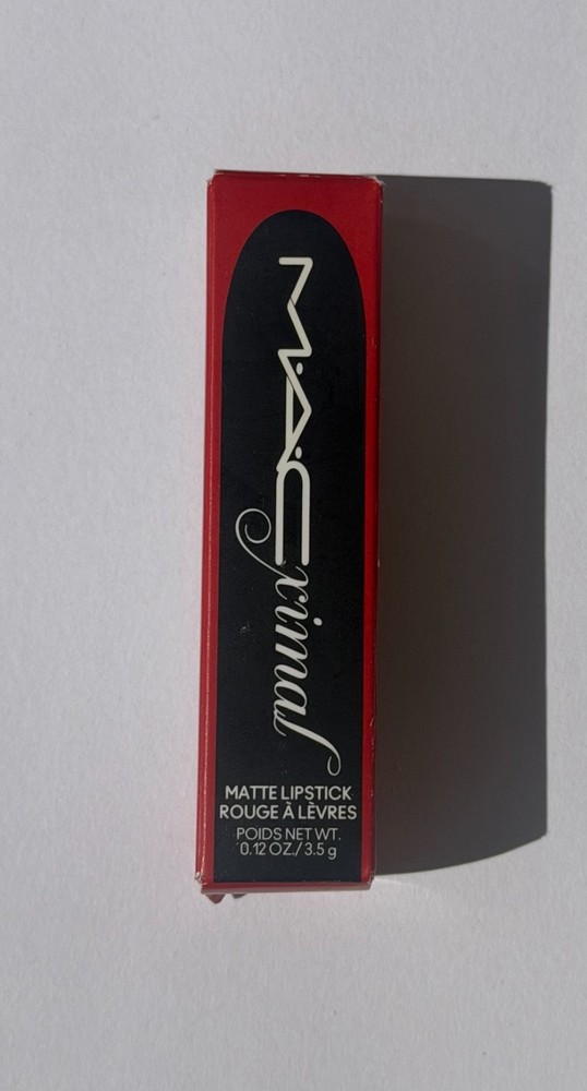 Mac Maximal Matte Lipstick #691 Ruby Woo 0.12 oz Full Size New