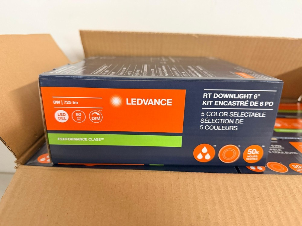 6X Sylvania Ledvance 6" Rt Downlight Kit 62868 Dimmable 5 Color Selectable