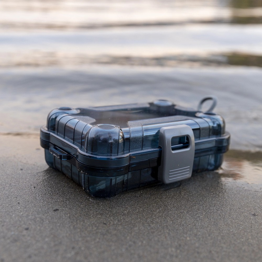 2 Pack Small Watertight Dry Box Polycarbonate Blue