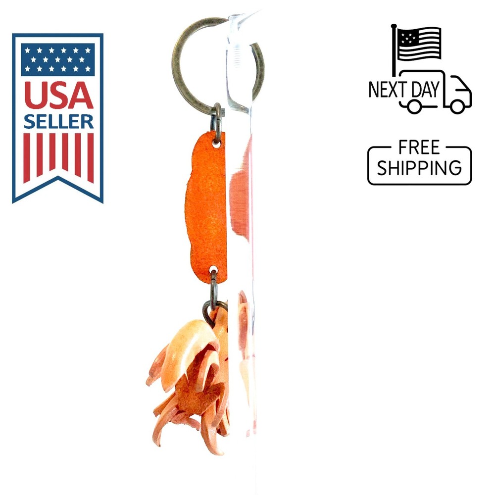 CHICKEN Handmade Leather Keyring