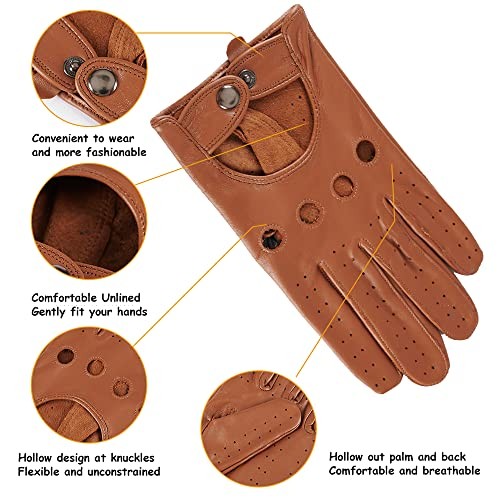 Mens Touchscreen Unlined Small (8.5 US Standard size) Camel(touchscreen)