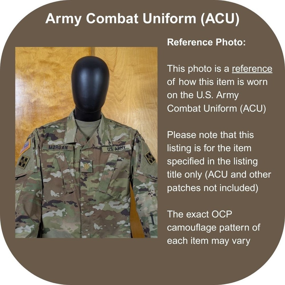 Major (MAJ) OCP Rank Patch, Hook Fastener, Army Combat Uniform (ACU)
