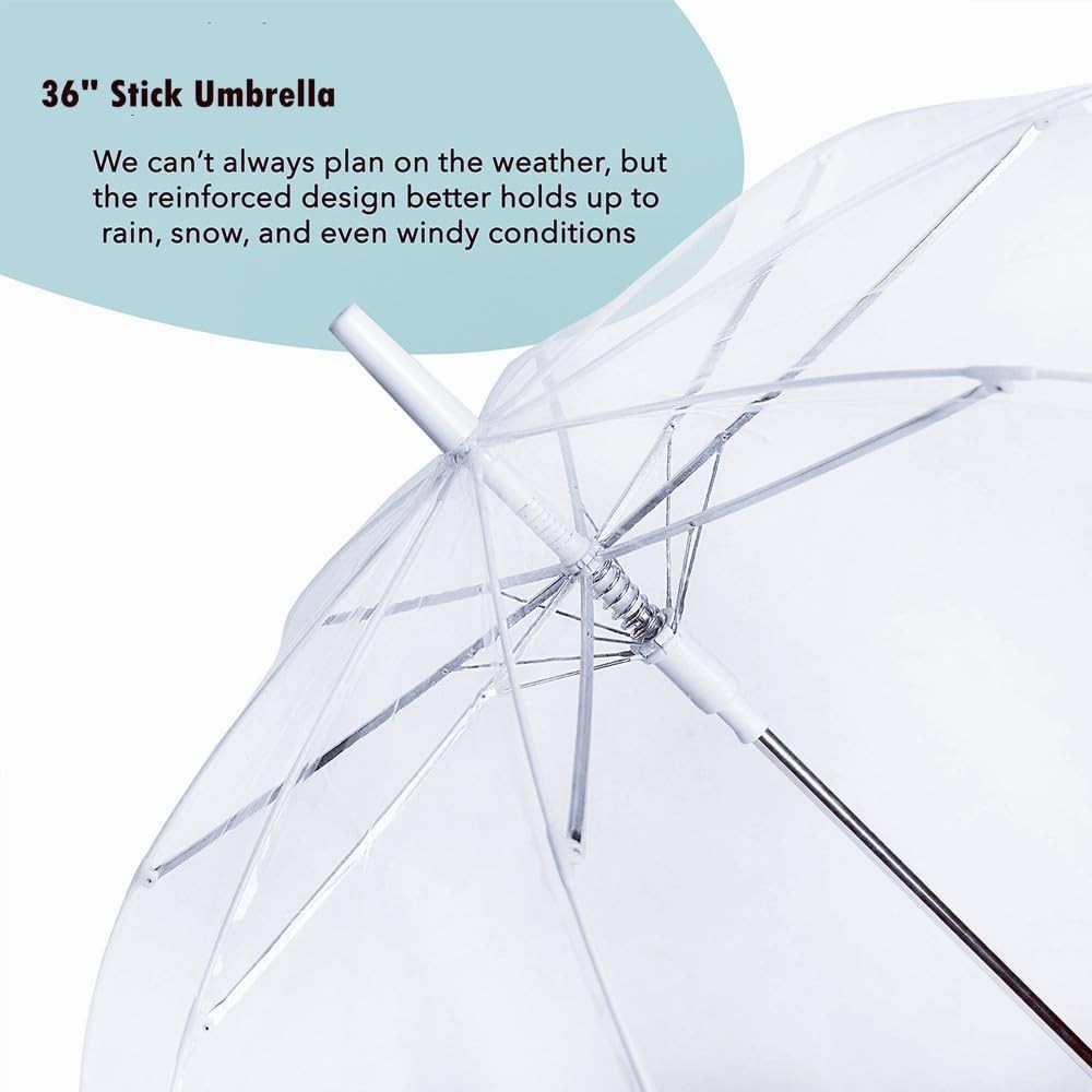 Umbrella Wedding Style Stick Umbrellas Large Windproof Bubble 16PCS