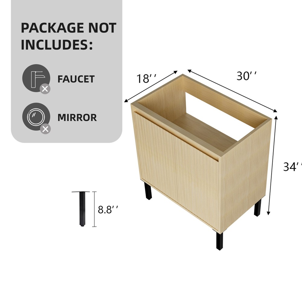 30 Inch Bathroom Vanity without Sink