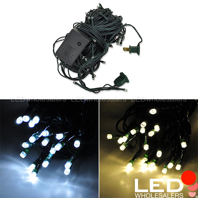 Linkable 33-ft 100-LED Green Wire String Light & Fixed Multi-Function Controller