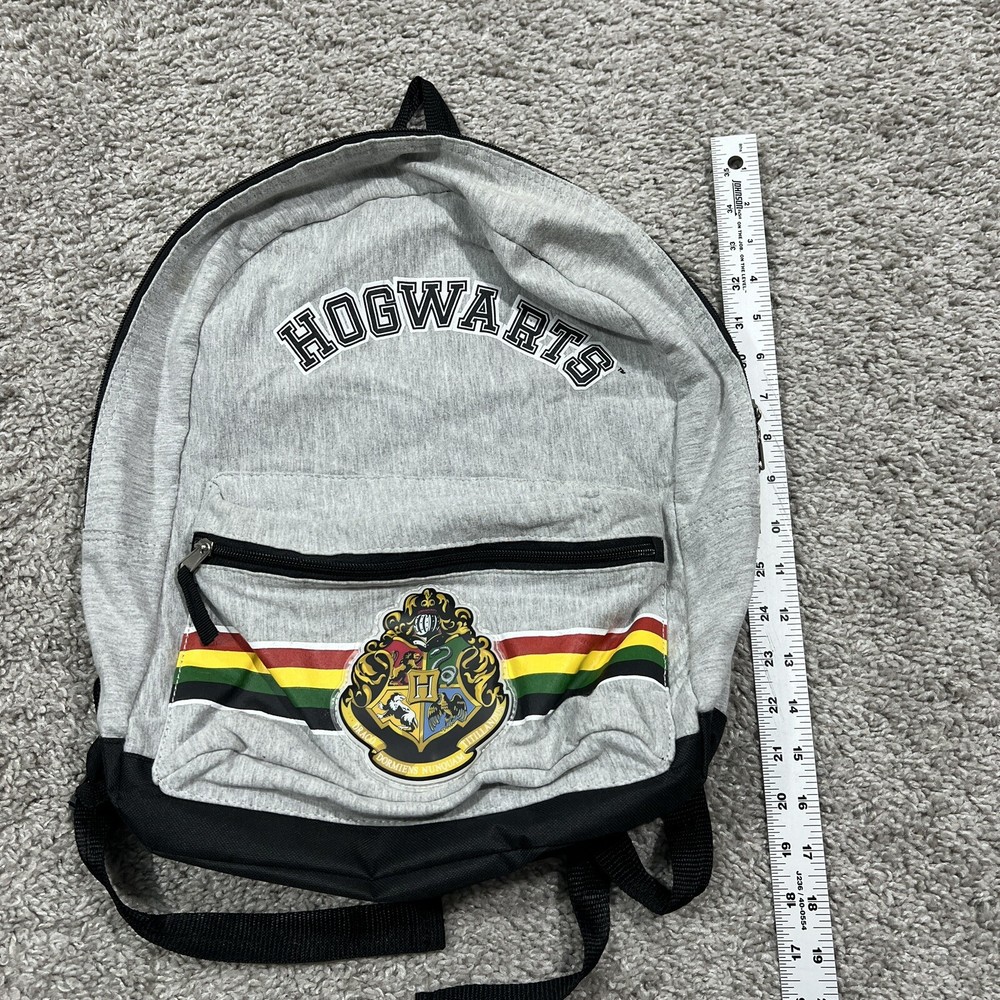 Harry Potter Hogwarts Backpack School Book Bag Medium Size Gray