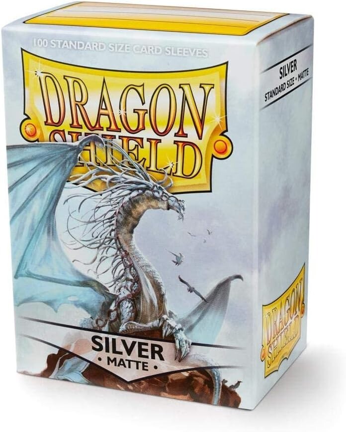 Dragon Shield Matte Silver Sleeves : Standard Size (100)