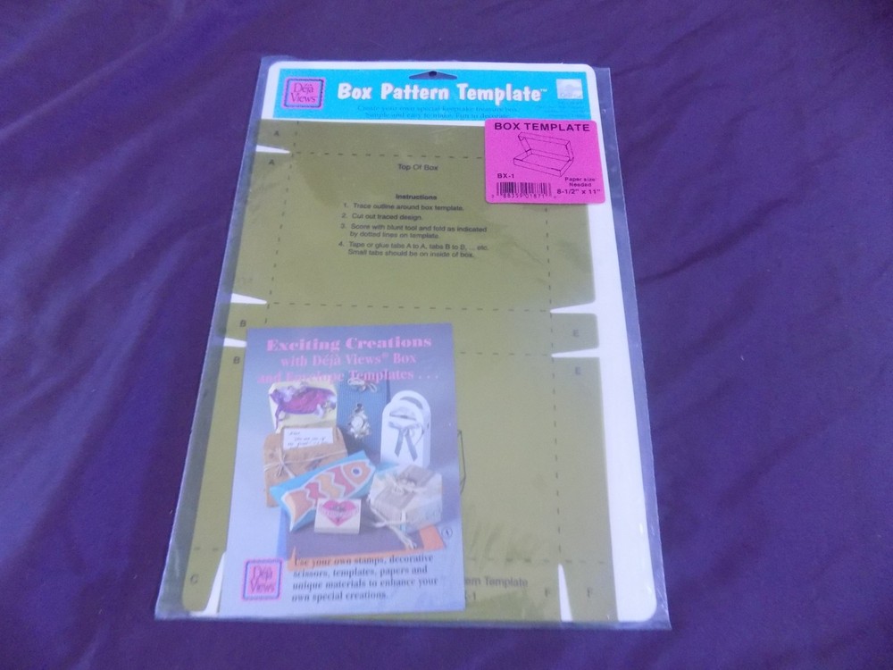 Deja Views Box Pattern Template BX-1