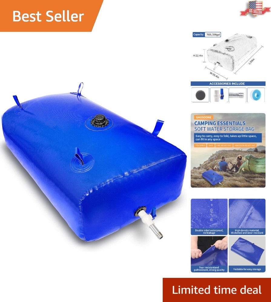 Versatile 200Gal/760L Water Storage Bladder - Durable PVC-Coated Material
