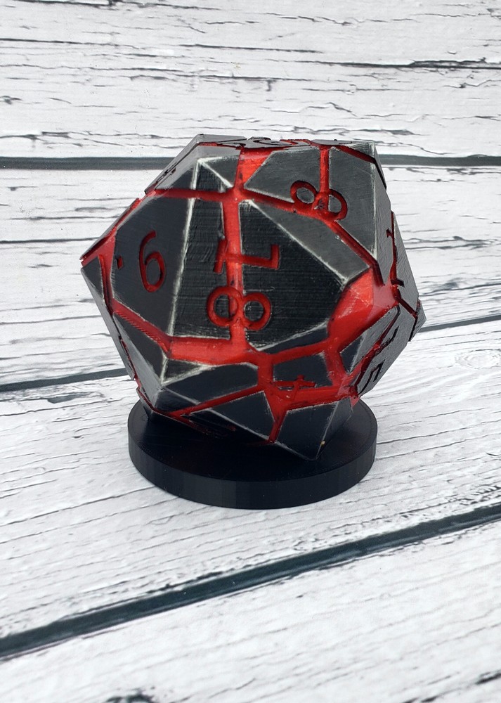 d20 tea light lamp Dungeons and Dragons dice light color changing dnd