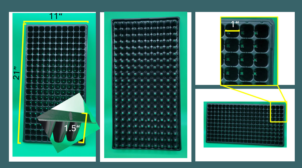 (10-Pack) 200 Cell Seedling Trays| Seed Starter Kit Plastic tray