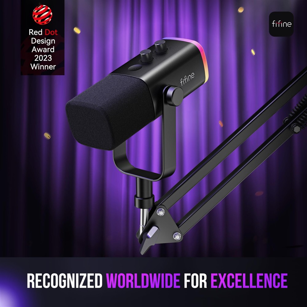 XLR/USB Gaming Microphone Set Dynamic PC Mic for Streaming Podcasting Gaming