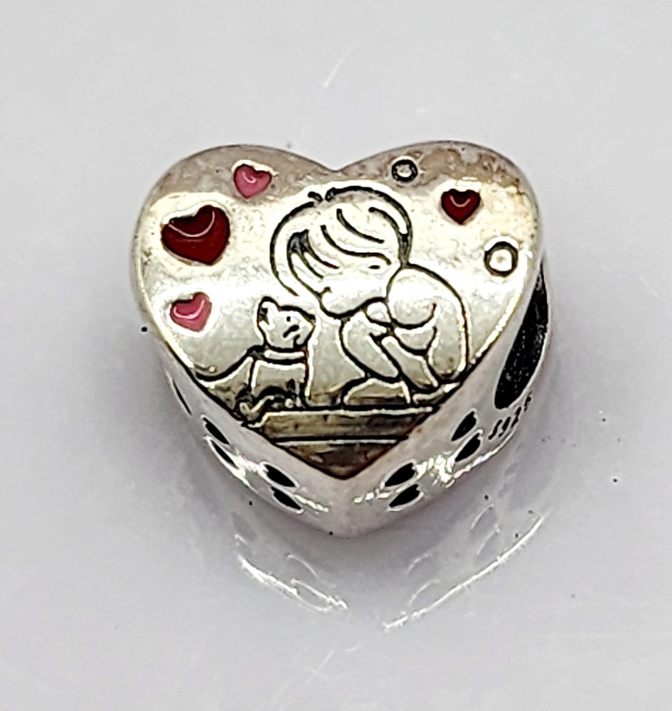 Sterling Silver Boy and Cat Charm: Heartfelt Keepsake