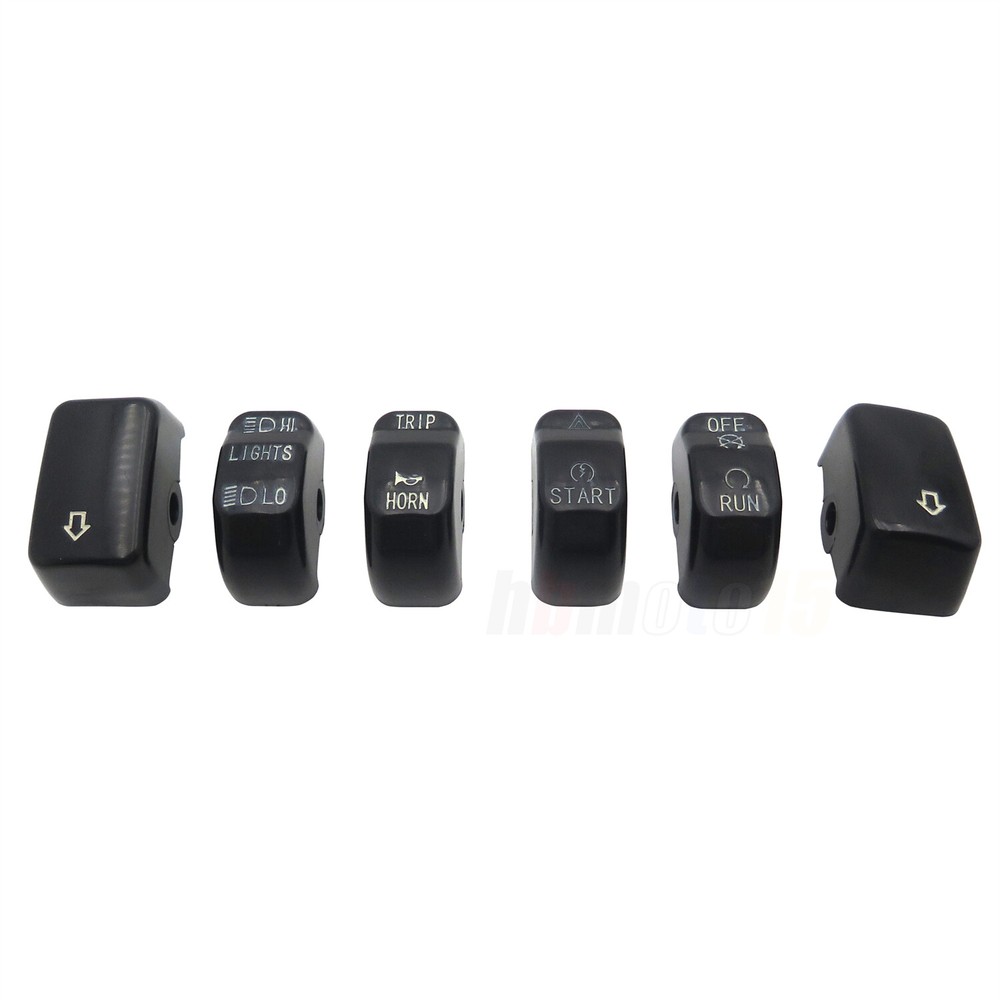 Switch Housing Buttons Caps Black For Harley 2011 Softail models (EXC FLSTSE)