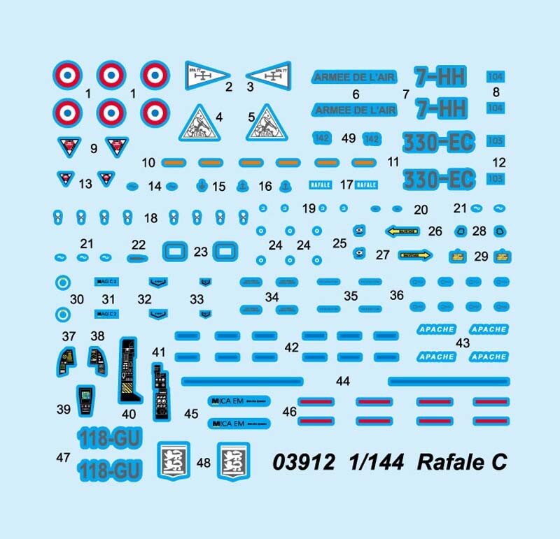 Trumpeter 03912 1/144 Rafale C