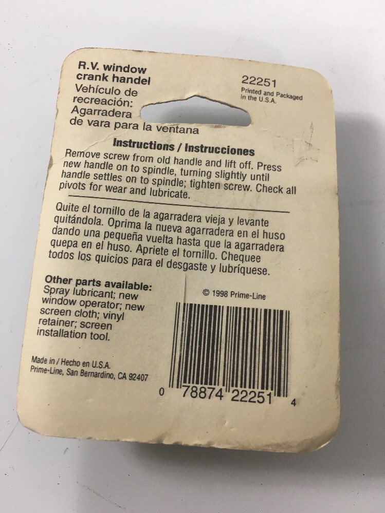 Prime Line 22251 Crank Handle, 5/16" (H3)