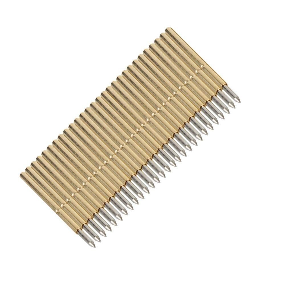100pcs Spring Test Pogo Pins PCB Electrical Probe Round Tip