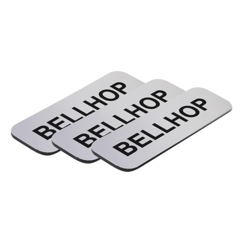 Bellhop 1 x 3" Name Tag/Badge, (3 Pack)