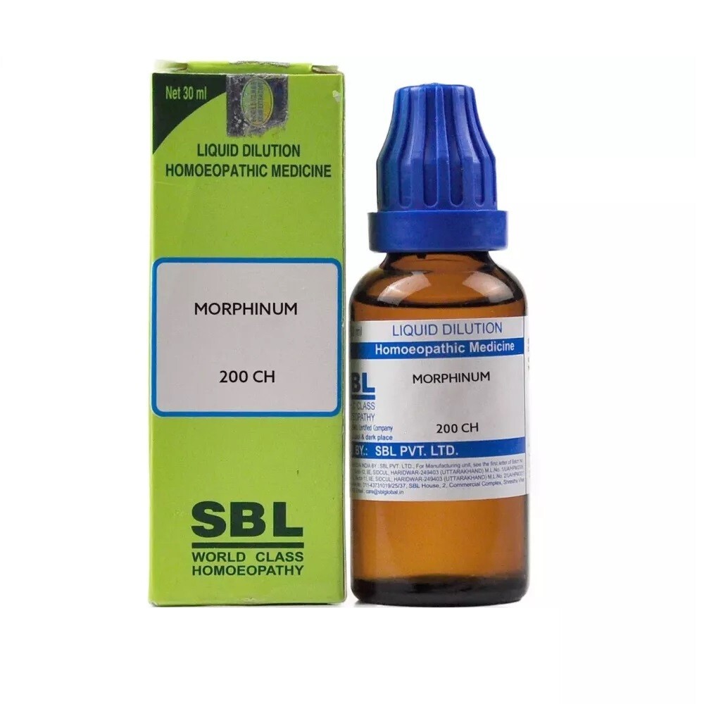 (2 Pack) SBL Homeopathic Morphinum 200 CH (30ml Each) Dilution