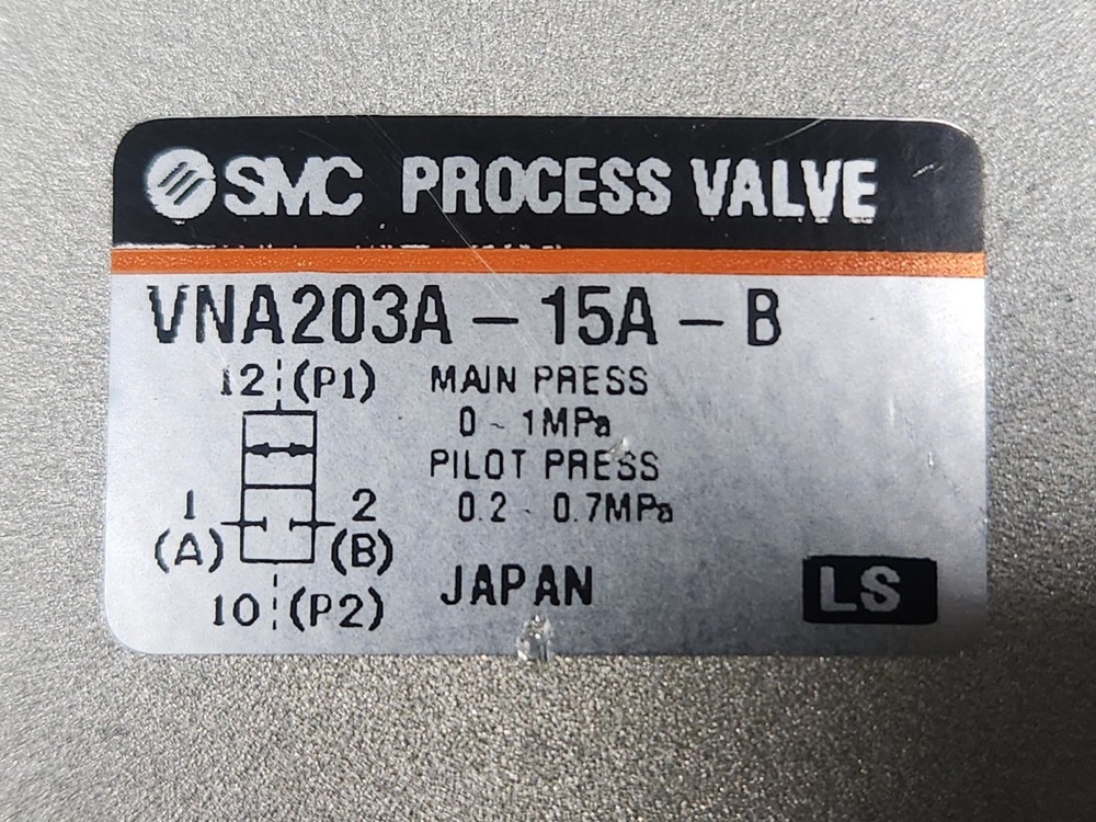 SMC VNA203A-15A-B PROCESS VALVE, USED