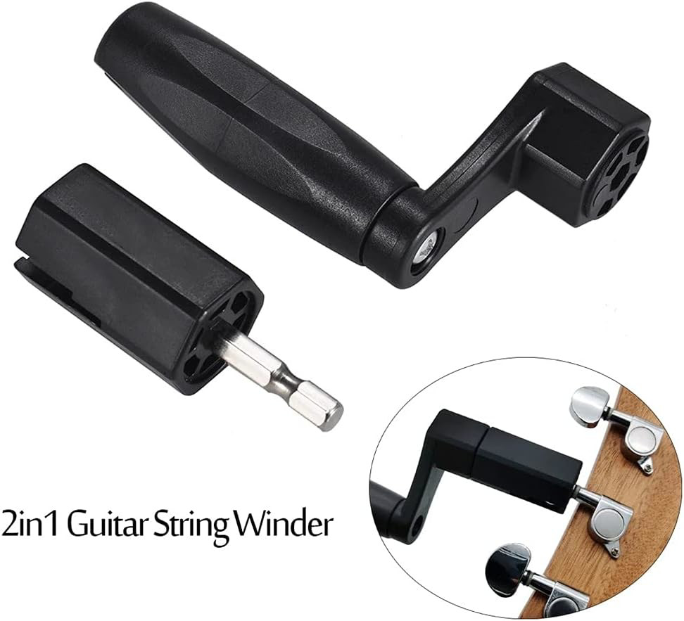 Guitar String Winder Bridge Pin Puller Luthier Tool Electric Drill Bit