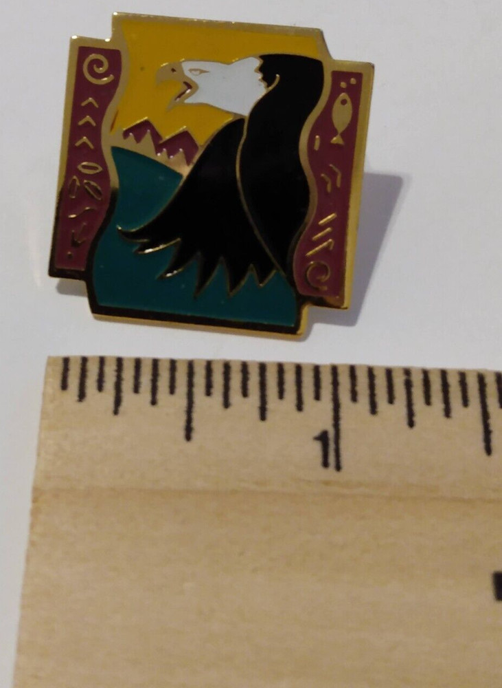 EAGLE Go Wild! Lapel Tack Pin 1992 Shopko