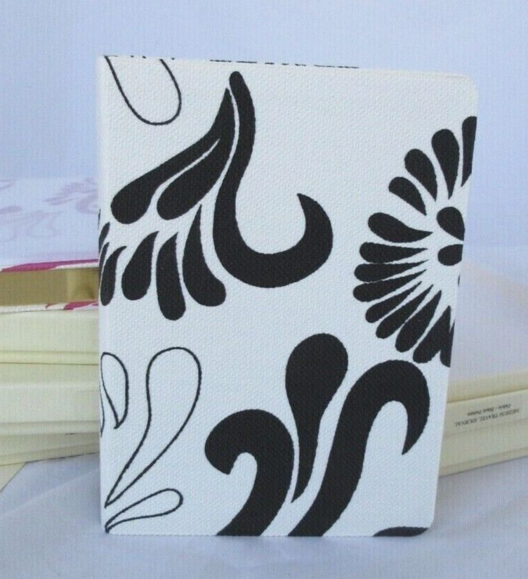Journal 7" Soft Fabric Cover 224 Lined Pages Graphic Image AEON Black