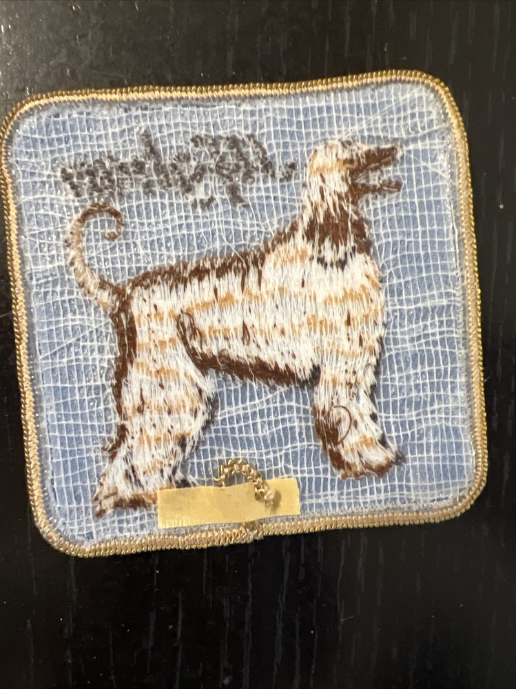 Afghan Dog patch 3" embroidered