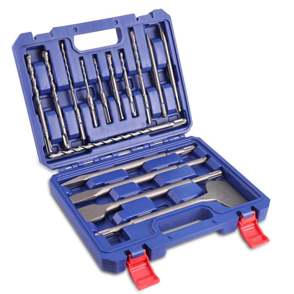WORKPRO 16-Piece SDS-Plus Rotary Hammer Drill Bits and Chisel Set for Concrete