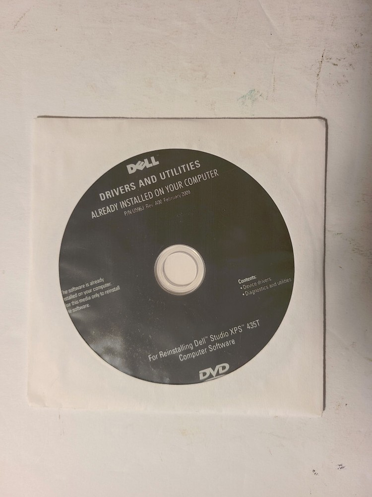 Drivers & Utilities for Reinstalling Dell Studio XPS 435T Computer Software K0E9