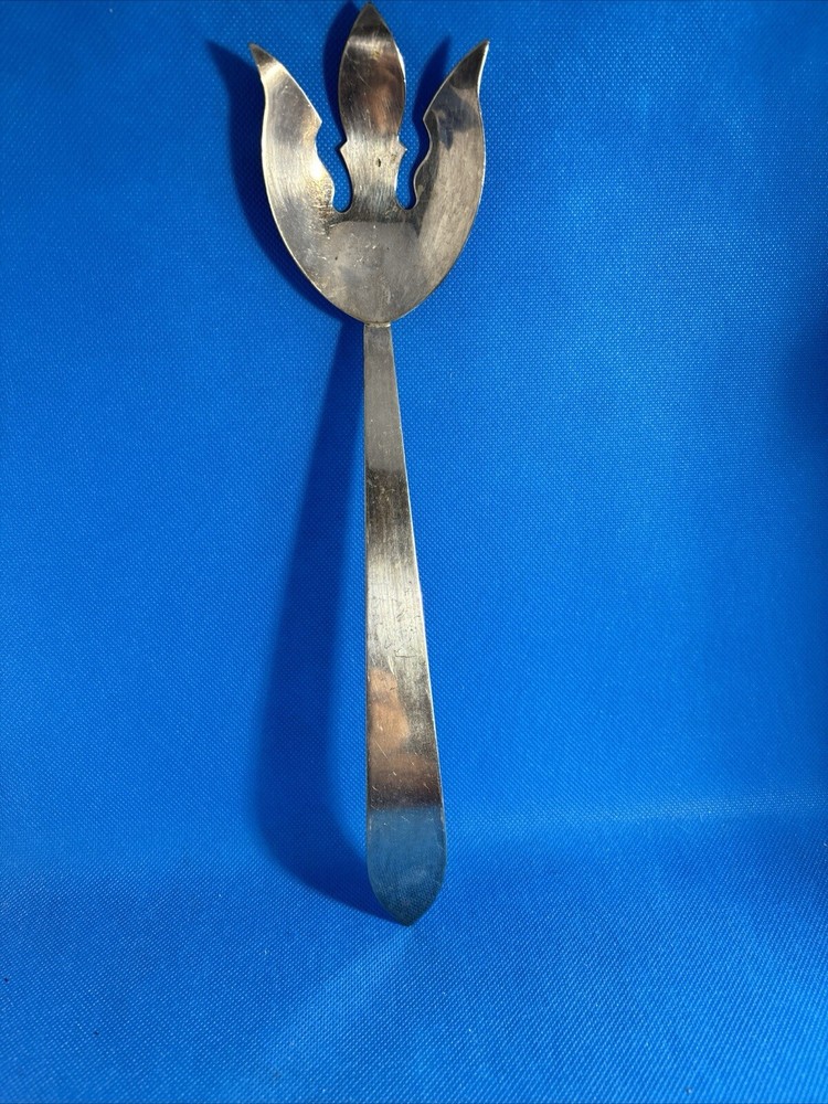 Serving Fork Vtg Silver Plate By Laben 12"