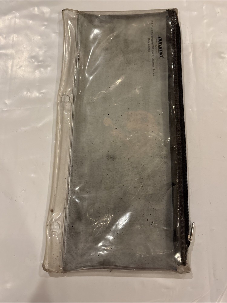Vintage E.T. The Extra Terrestrial Pencil Case Pouch Ruler Plastic NICE!!!!