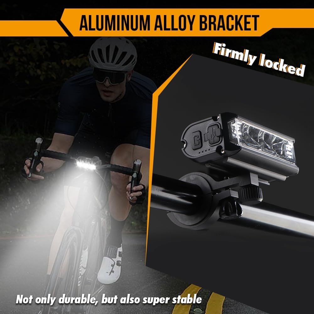 Bicycle Front Lights – Super-Bright USB Waterproof Night Cycling