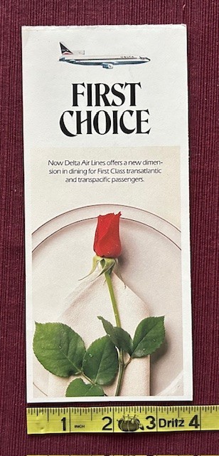 Delta Air Lines First Class Dining Ad
