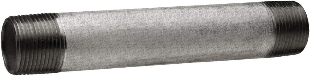 4" Long Galvanized Left/Right Steel Nipple Pipe Fitting 1-1/4" Nominal Diameter