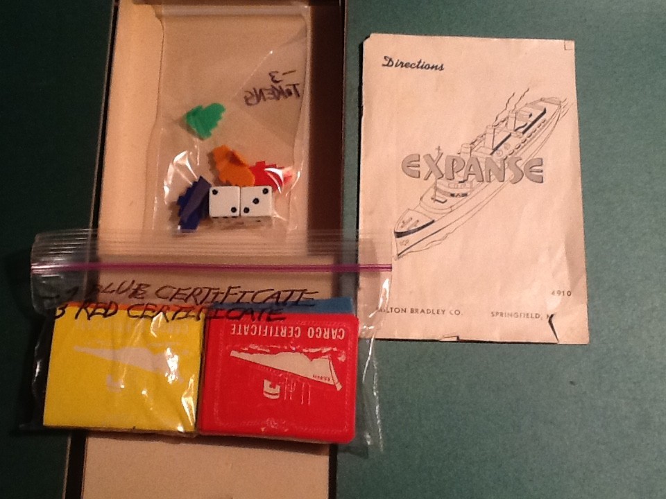 Expanse Board Game 1949 Milton Bradley Incomplete Educational