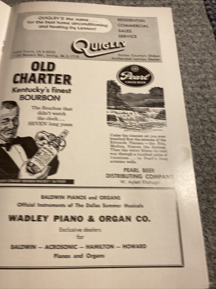 Show Boat Program, Dallas Summer Musical 1963