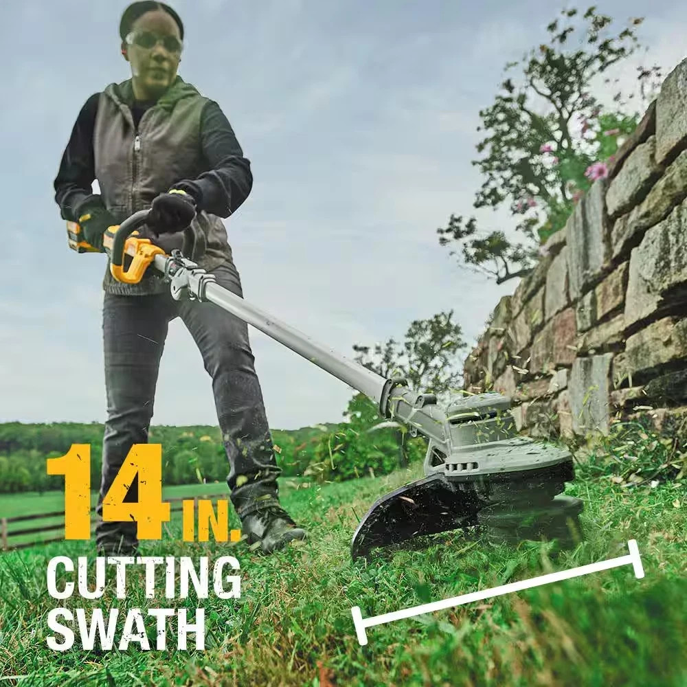 NEW 20V MAX 14In Brushless Cordless Battery Powered Foldable String Trimmer Kit