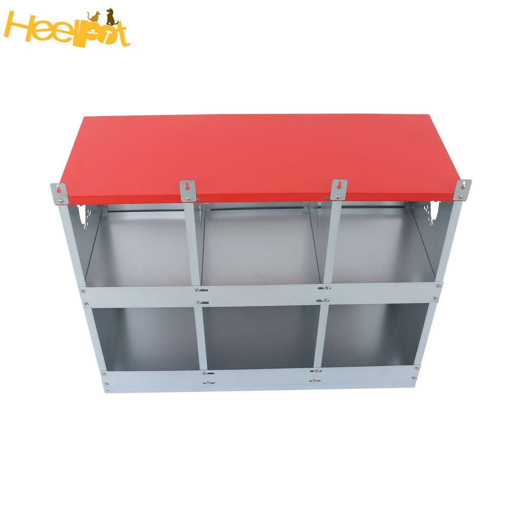 High Quality Materials Chickens Egg Laying Box 6 Compartments Nesting Box
