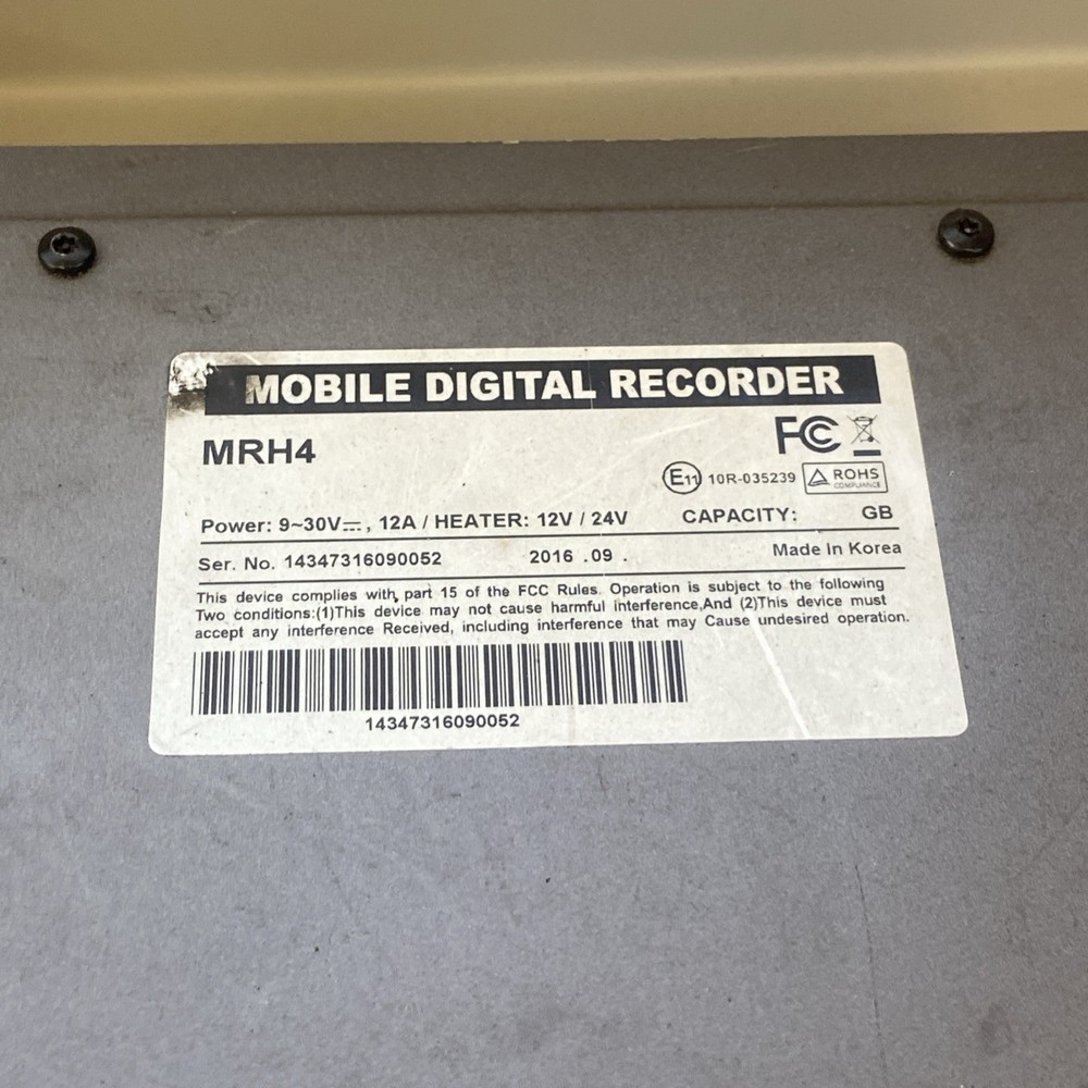 Apollo Video Technology RoadRunner Mobile Digital Video Recorder MRH4
