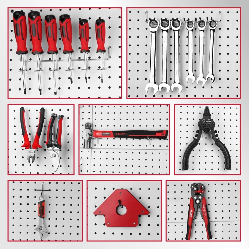Pegboard Organizer Peg Board Hooks: 300-Piece Hooks for Tool Assortment Black