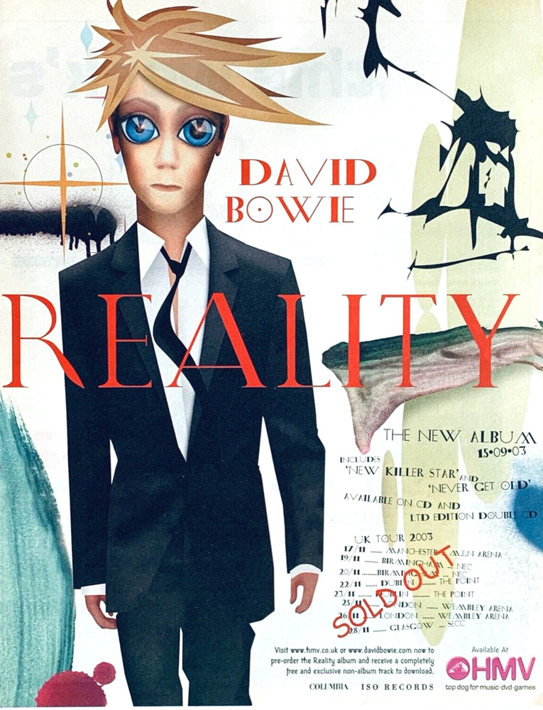 DAVID BOWIE 2003 UK ADVERT REALITY Jonathan Barnbrook