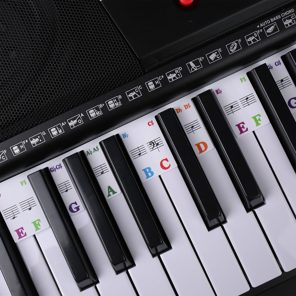 61 key Piano Keyboard Tone Sticker No paste required 85cm Learn Notation