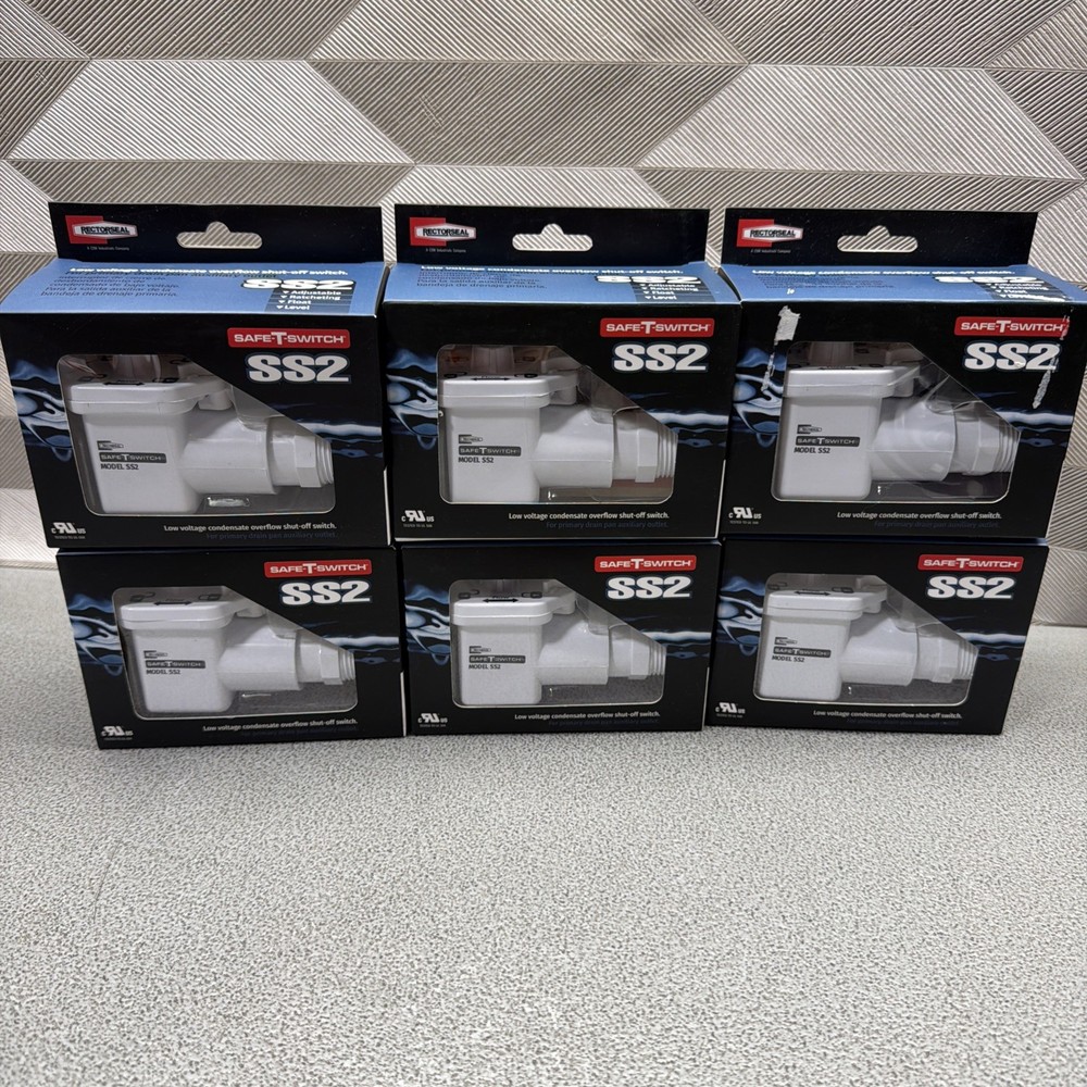 (6 Pack) NEW SAFE-T-SWITCH SS2 #97087 Condensate Overflow shut-off