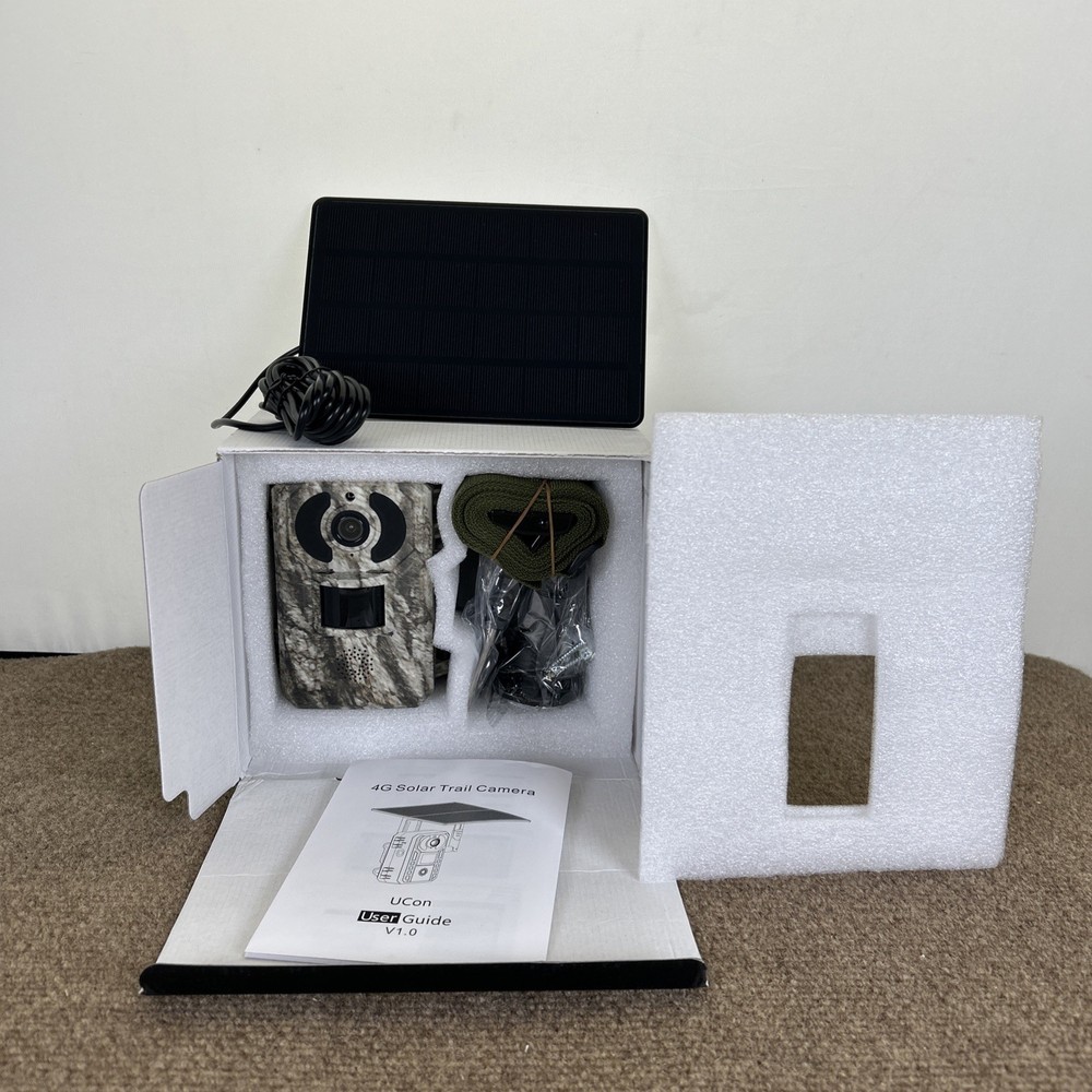 4G LTE Solar-Powered Trail Camera with Motion Trigger/New Open Box