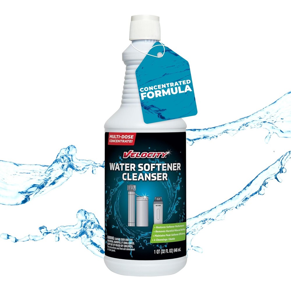 Water Softener Cleaner Solution - 4 Uses Per Bottle. Restores Efficiency. Rem...